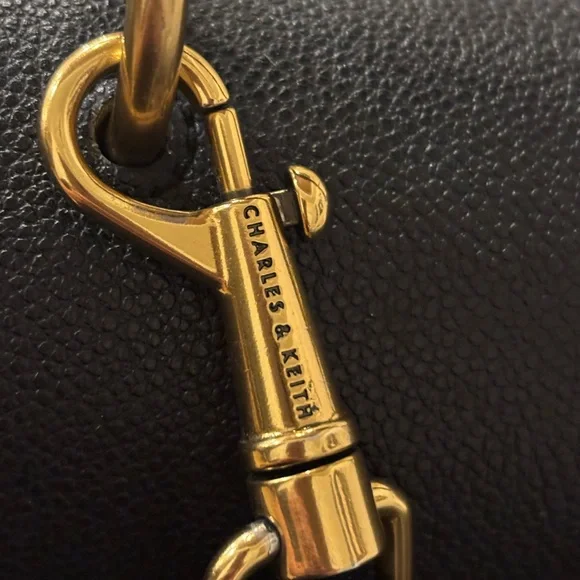 Charles and Keith Black Leather satchel - Picture 7 of 11